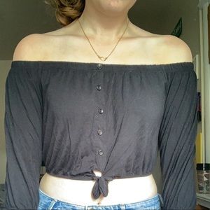 Pacsun black crop top